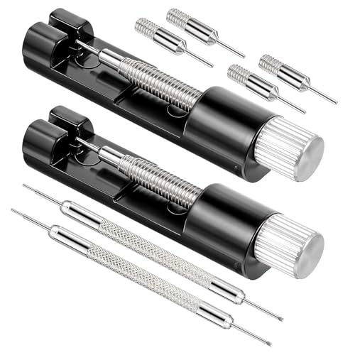 SynHHergyx Watch Link Removal Kit 2 Pack Watch Band Repair Tool Kit for Wristwatch Bracelet Adjustment and Replacement Resizing Tool Pin Remover for Sizing Strap with Extra Replacement