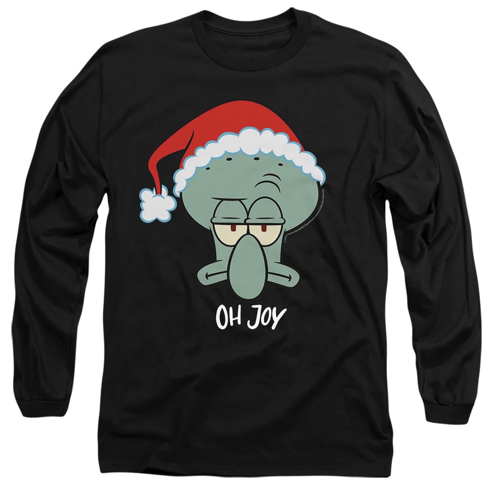 Spongebob Men's Squarepants Squidward Christmas Joy Black Xxl