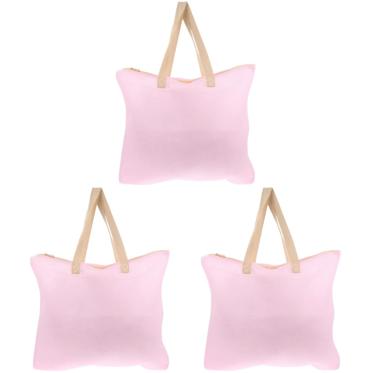 Mobestech 3piezas Bolsa De Lavandería Resistente Con Cremallera y Diseño Antienredos Para Organizar Ropa Sucia y Proteger Prendas Delicadas Lavado Máquina
