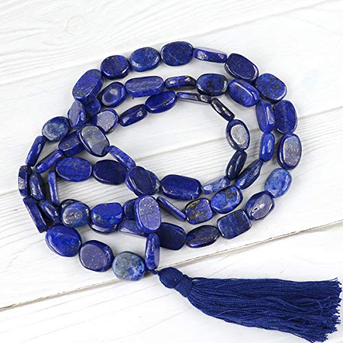 Image of Reiki Crystal Products Natural Oval Crystal Beads Mala Necklace Collection for Men & Women, Reiki Energized Gemstone Jewellery for Meditation, Mindful Living, Spiritual Decor & Everyday Fashion Styling