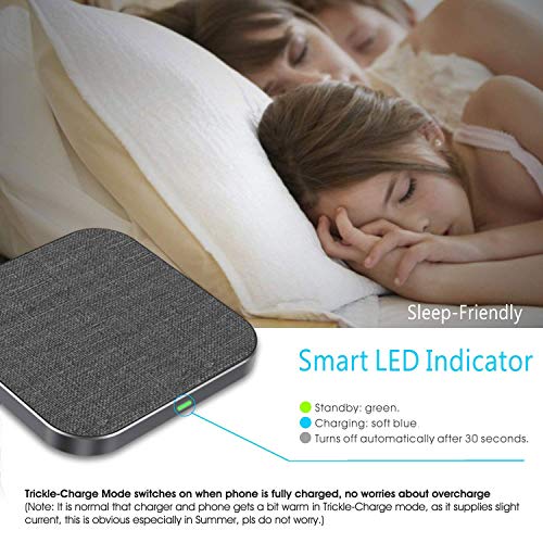 Wefunix 15W Fast Wireless Charger Induktive Ladestation USB C+QC 3.0 Adaptor Qi Kompatibel mit LG iPhone 15 14 13 12 11 XS XR X SE 8 Samsung Galaxy Z Flip S24 S23 S22 S21 S20 Note 20/10 Huawei P40 Pro – Bild 6