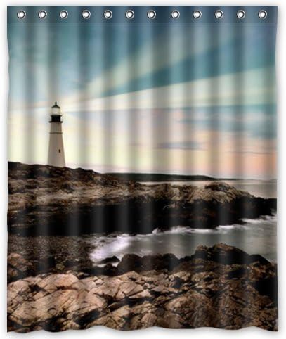 BravoVision Fashion Custom Lighthouse Waterproof Fabric Bath Shower Curtain 60" x 72"