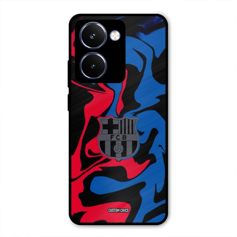 Image of PrintShield FC Barcelona Comic Back Cover for Realme P3 Ultra, Shockproof Printed Phone Case with Soft TPU Sides & Anti-Slip Grip