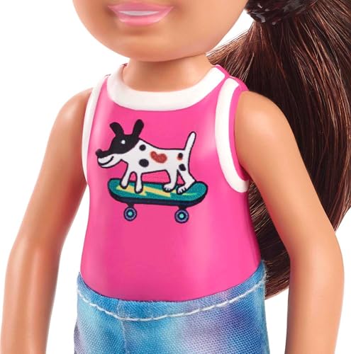 Muñeca Barbie Chelsea 15 cm con falda y zapatos miniatura 3