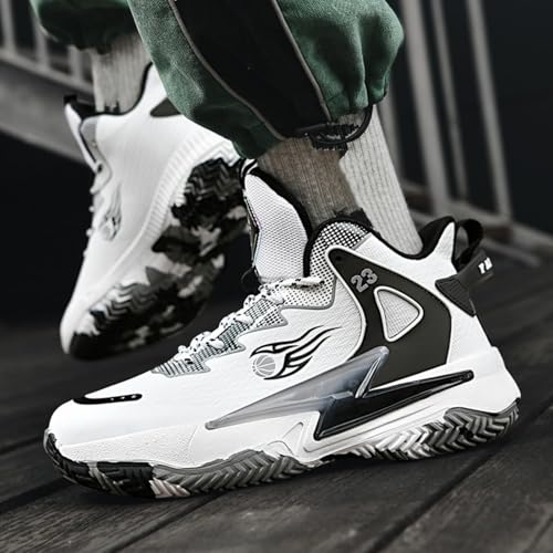 Zapatillas de baloncesto cómodas y botas deportivas de caña alta para caminar fuera 6