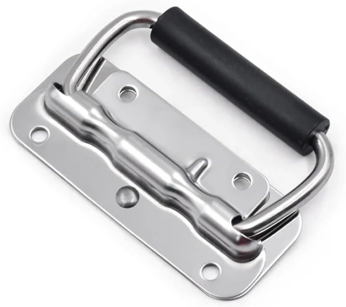 2Pcs LS605 Iron Nickled Plated/304 Stainless Steel Cabinet Handle Knobs Boxes Folding Furniture Hardware(2pcs-605-Iron)