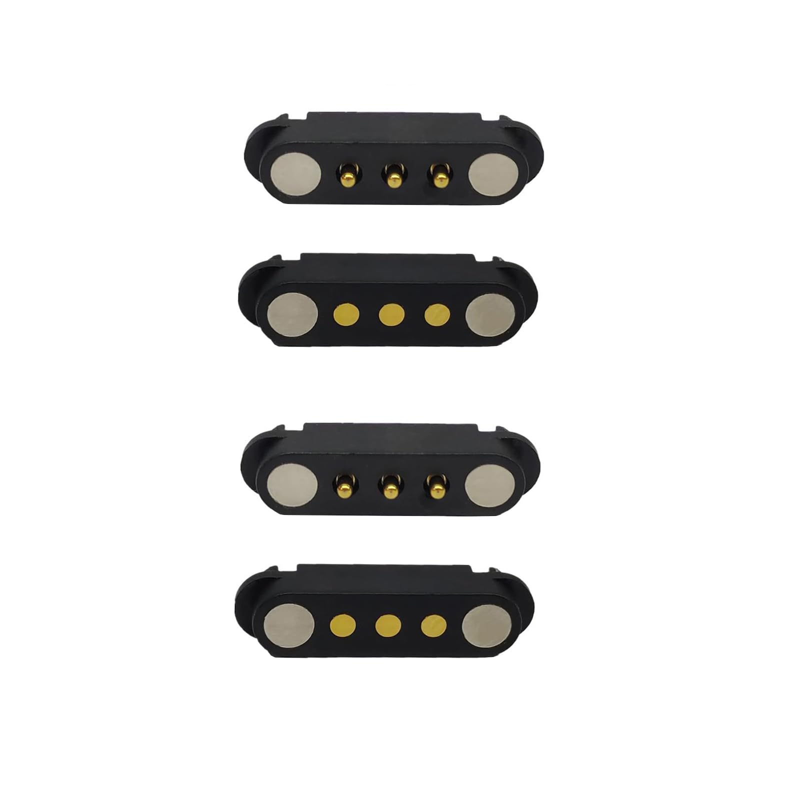 2 Pair Magnetic Pogo Pin Connector, 2/3/4/5/7/8P 2A Pogopin Magnetic Connector Male Female 2.54/2.5 MM DC Power Socket DC Power Charge Probe Connector (3P)