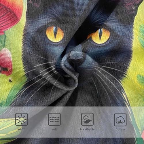 Black Cat Flowers Cute Panties Girl Toddler Girls Underwear Cotton Print Underpants Briefs 2t3