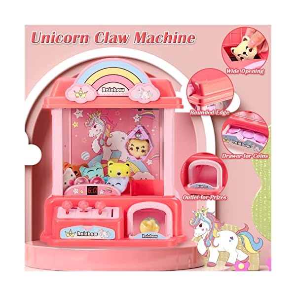 Mini-Claw-Machine-for-KidsElectronic-Arcade-Game-Indoor-Toy-for-Tiny-Stuff-Small-Fun-Cool-ThingsCandy-Vending-Machine-ToyUnicorn-Toys-for-GirlsGreat-Birthday-Gift-for-6-7-8-9-Year-Old Mini-Claw-Machine-for-KidsElectronic-Arcade-Game-Indoor-Toy-for-Tiny-Stuff-Small-Fun-Cool-ThingsCandy-Vending-Machine-ToyUnicorn-Toys-for-GirlsGreat-Birthday-Gift-for-6-7-8-9-Year-Old