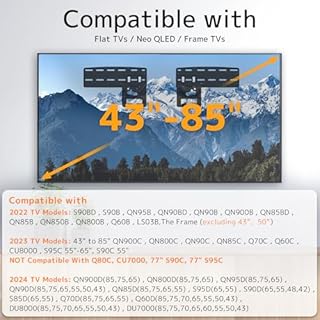 Supporto TV da Parete Fisso da 43-85 Pollici, Micro Gap Supporto da Parete per Samsung TV Neo QLED, QLED and Crystal UHD fino a 60kg, Max VESA 1700x800mm