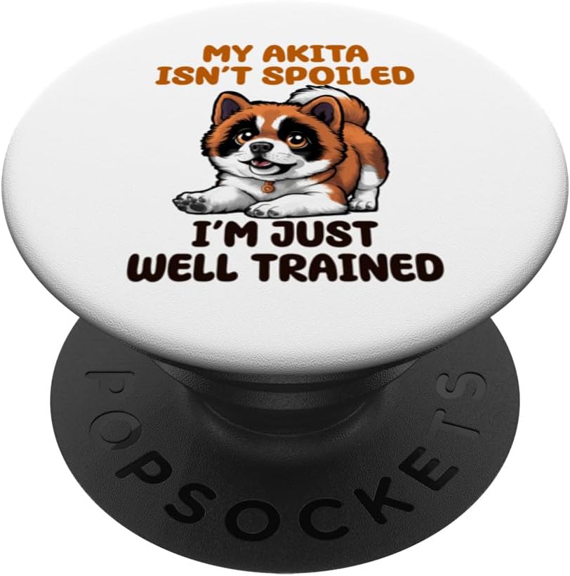 Funny American Akita Owner Lover Mom Dad Men Women PopSockets Standard PopGrip