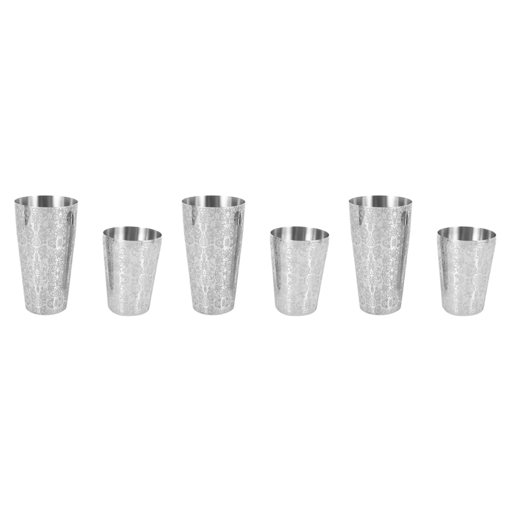 Coctelera Boston de acero inoxidable 304 con grabado elegante para cocteles, juego de 3 piezas