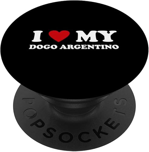 I Heart Dog Dad Mom - I Love Dogo Argentino PopSockets Standard PopGrip