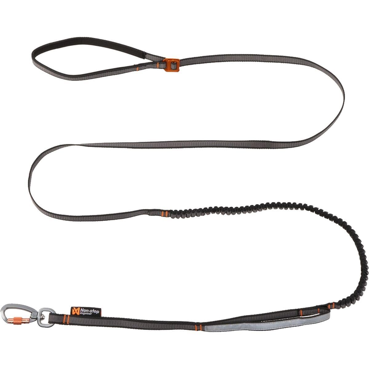 Non-Stop dogwear Laisse élastique réglable Noir 2,1 m/13 mm