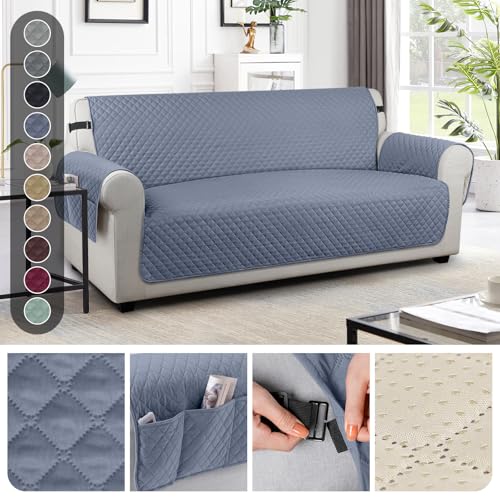 Image of TAOCOCO Sofa Covers 3 Seater,Settee Covers,Sofa Slipcovers,Pet Couch Covers,Non Slip Sofa Covers,Washable Sofa Protectors for Dogs(Grey)