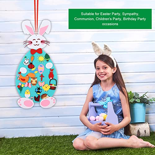 Yctze Felt Rabbit Set, Toddler Diy Wall Hanging Bunny Crafts Ornaments Supplies Craft Kits Wall Hanging Games For Home Party Board Decoration #TOP2