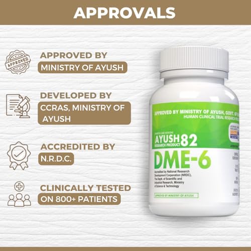Image of Ayush 82 DME-6 | Diabetes Care Ayurvedic Medicine | Supports Healthy Blood Sugar Levels | Approved by Ministry of AYUSH | 3 Month Course, 360 Tablets