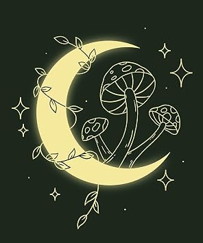 Moon Shrooms Poster Print - Studio XYZ 18 x 24