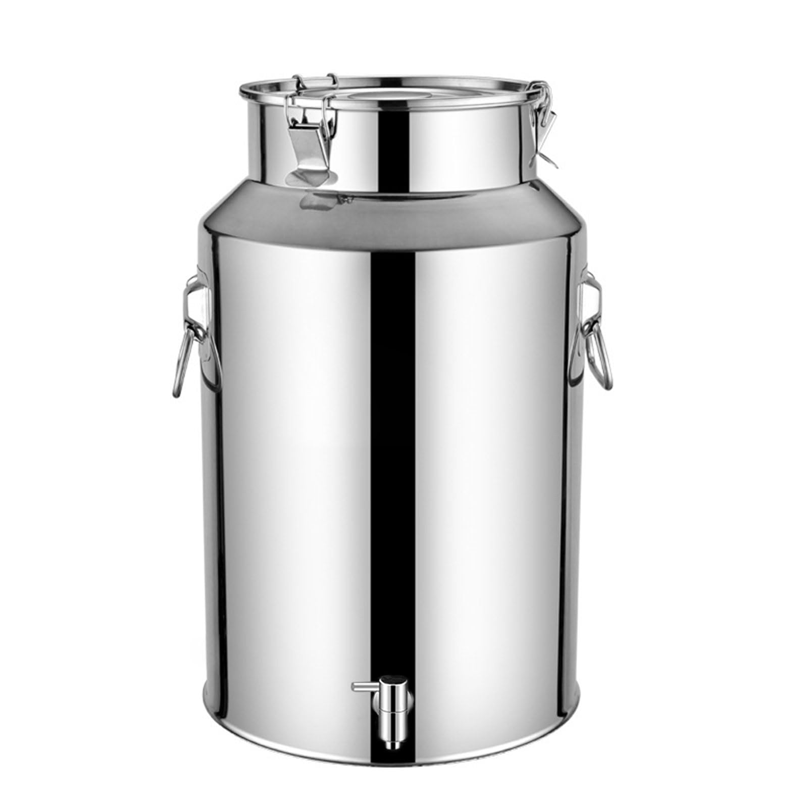 GTHTUHFD Milk Can With Faucet, Stainless Steel Milk Bucket With Sealed Lid, Heavy Duty Soup Barrel For Milk And Wine Storage, 35L,68L