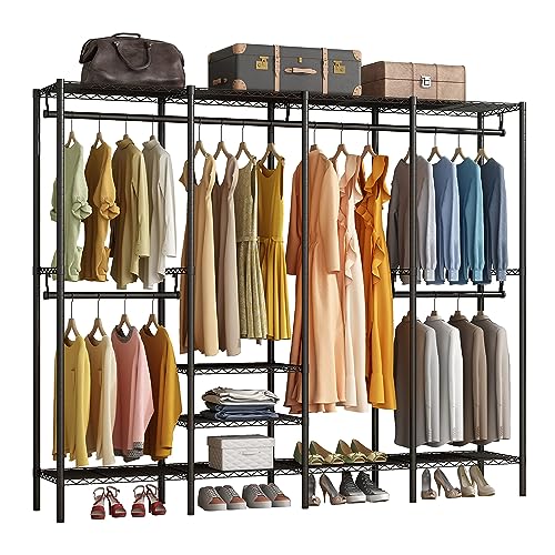 Uptyia Perchero Burro Ropa, Resistente, 192 * 40 * 193cm De Alto, Carga Máxima de 900 LB (Negro)