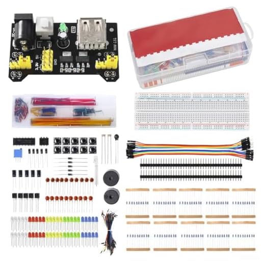 Per Arduino R3 Kit Elettronica Compatibile 830 Breadboard con Resistori, Fili e LED per Principianti e Hobbisti