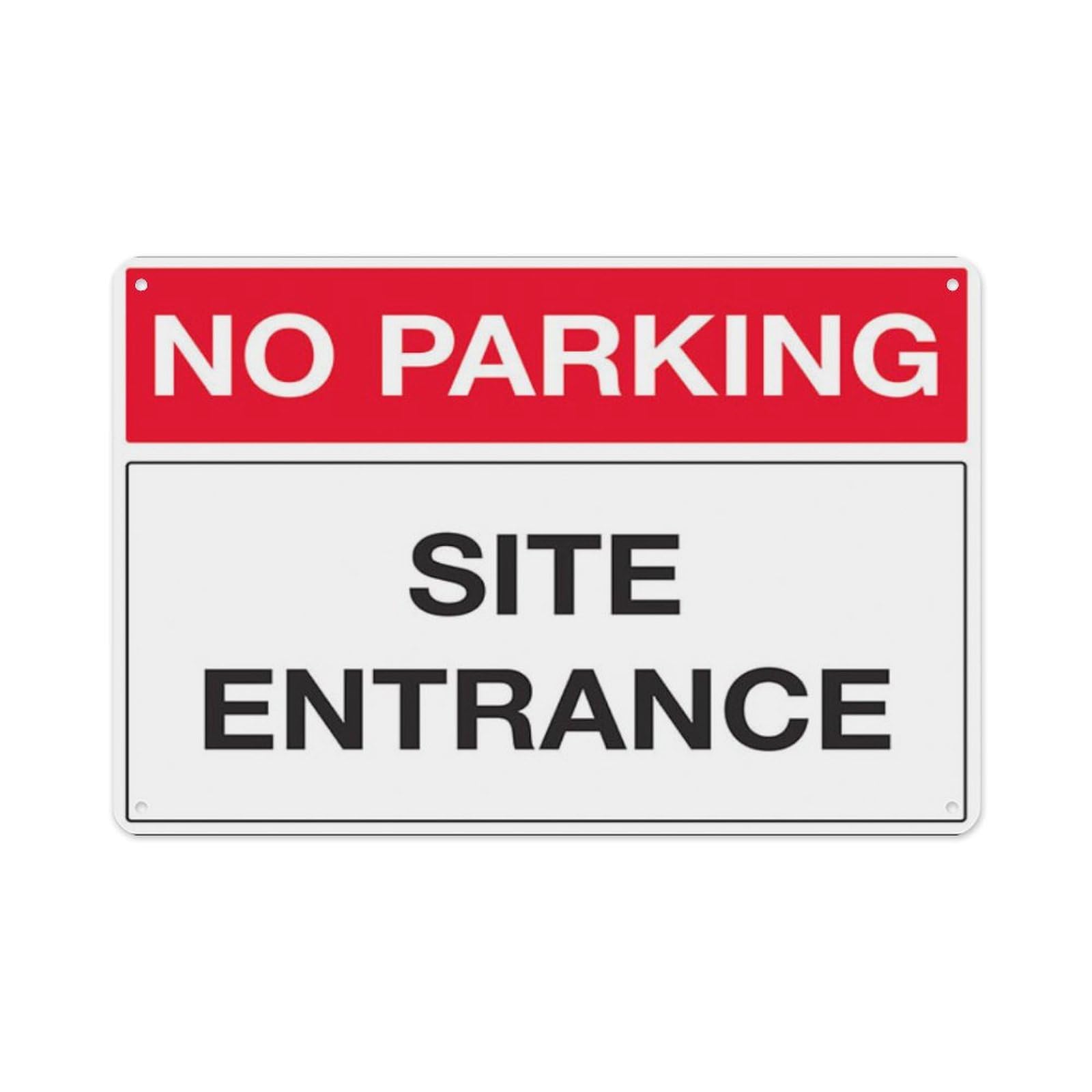 peiyeety No Parking - Site Entrance Aluminum Tin Warning Signs For Home Outdoor Garden 12X16 Inches