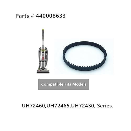 Miniatura 2 de Correas de vacío compatibles con aspiradoras verticales Hoover Air Lite, se adapta al modelo UH72460 UH72465 UH72430 piezas 440008633 (paquete de 2)