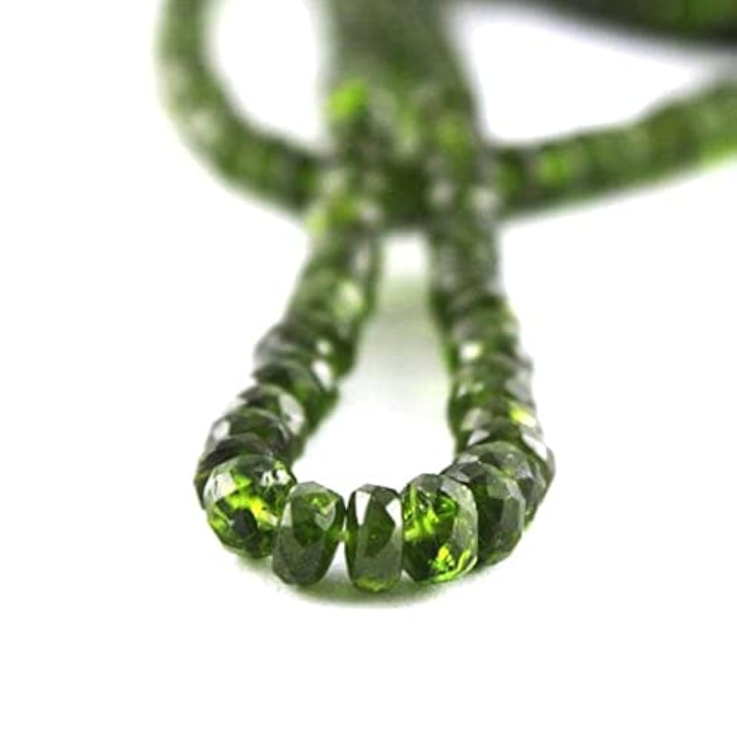 Perles en diopside de chrome vert de 4mm pour création de bijoux DIY