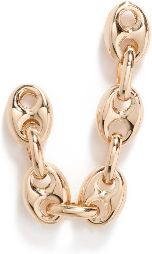 Zoe Chicco Women's 14k Gold Linked Mariner Chain Double Stud Earring, Gold, One Size