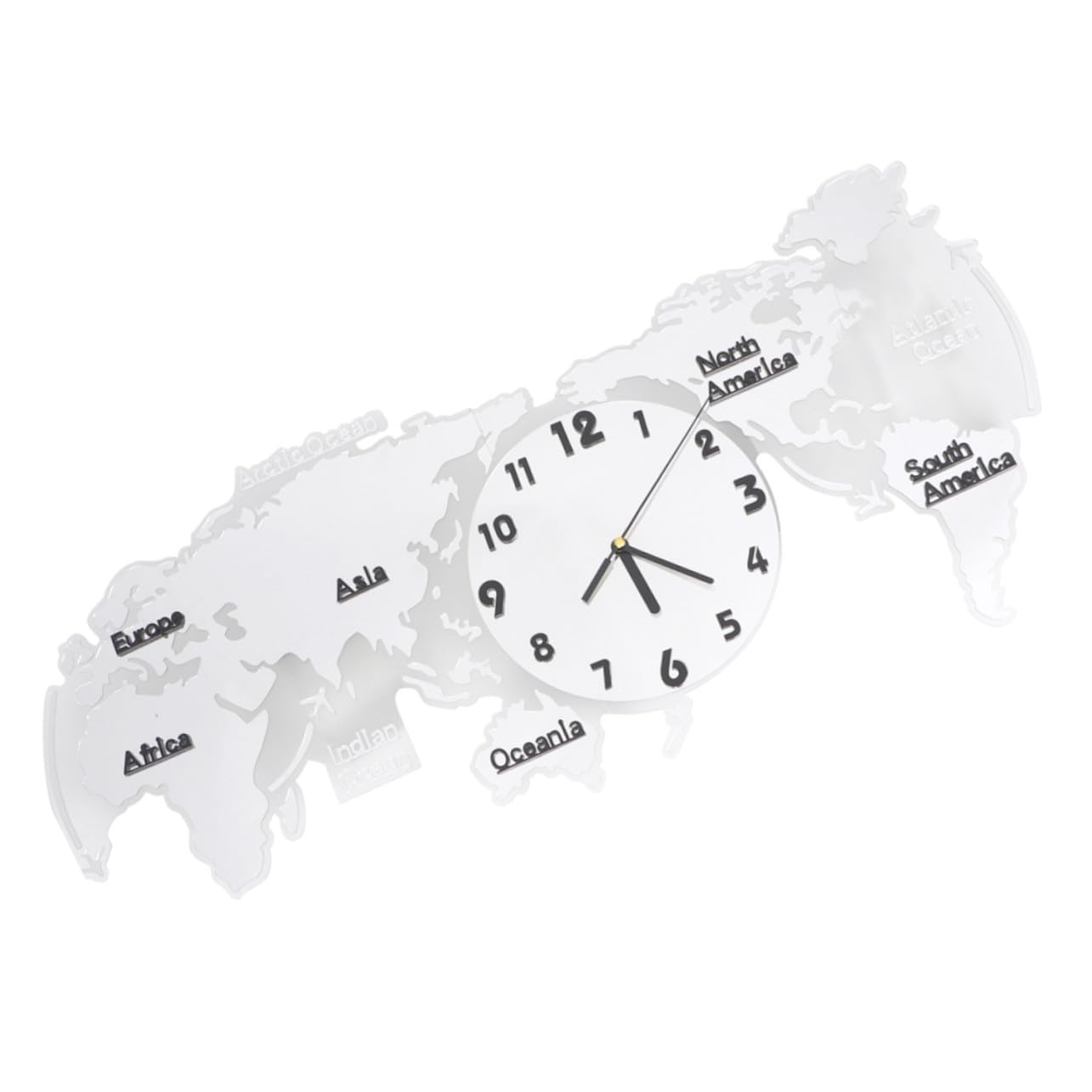 Horloge murale carte du monde silencieuse pour un salon moderne