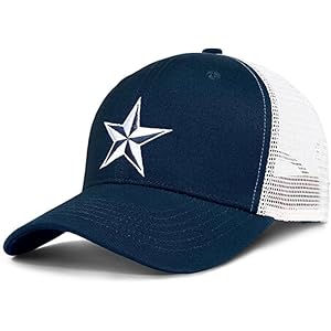 Dallas Trucker Hat for Men Navy-Blue Adjustable Snapback Baseball Cap for Football Fans Gifts