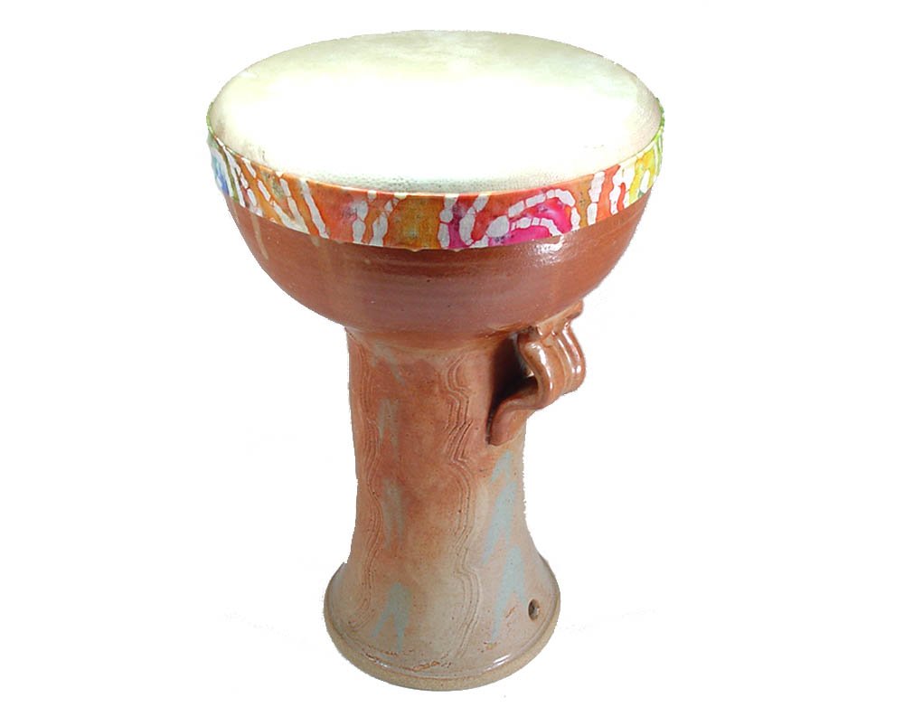 Pottery Professional Doumbek Darbuka Belly Dance Hand Drum, Goat Skin Head