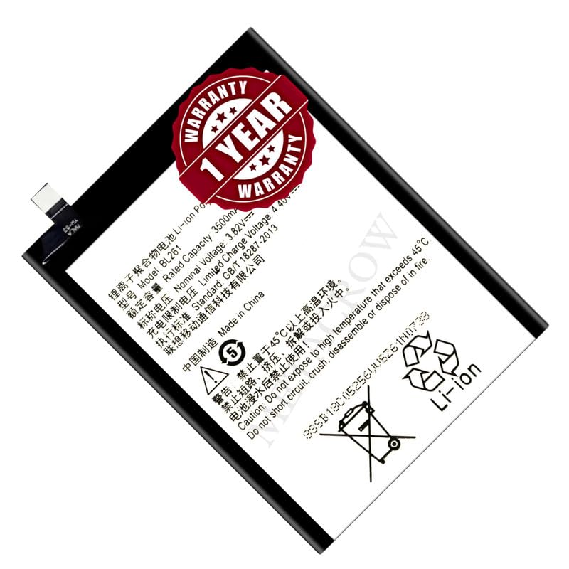 Image of Original BL261 Battery Compatible for Lenovo Vibe K5 Note (2016) (A7020a48, K52e78, A7020a40) - (3500mAh) - 1 Year Warranty JK1 - (Not Compatible for Lenovo K5 Note (2018)