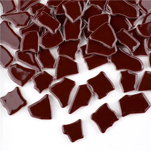 0.78"-1.57" Irregular Ceramics Mosaic Tiles,1.1LB Mosaic Pieces Stones for Home Decoration DIY Craft Plates Flowerpots Vases Cups Mosaic Making Supplies (Coffee) by BTMIEY - Used condition - US$9.78