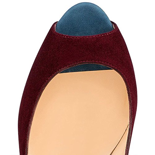 FSJ Women Sexy Peep Toe Platform Pumps High Heels Formal Shoes for Office Ladies Size 4-15 US3