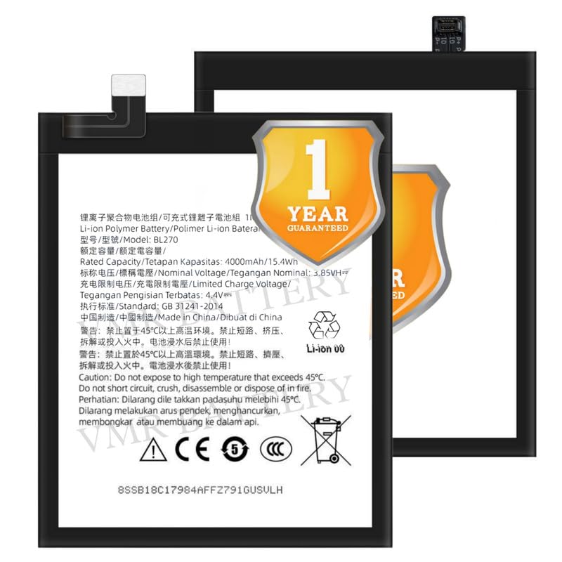 Image of Original BL270 Battery Compatible for Lenovo Vibe K6 Note (K53a48) | Lenovo Vibe K6 Plus | Lenovo Vibe K8 Note (XT1902-3) - (4000mAh) - 1 Year Warranty