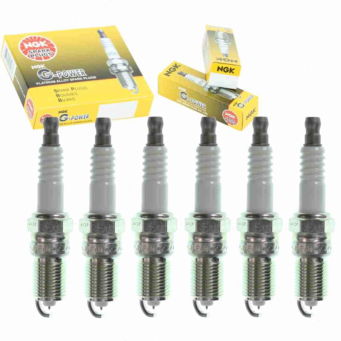 6 pc NGK G-Power Spark Plugs compatible with Buick LeSabre 3.8L V6 1988-2005