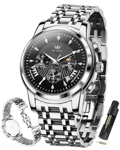 Image of OLEVS Watch for Men Original Chronograph Analog Quartz Waterproof Watch Luxury Premium Businesse Diamond Mens Dress Watches