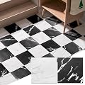 WOWSTAR 30-Pack Peel and Stick Floor Tiles, 12 x 12in Vinyl Flooring Tiles, Self-Adhesive Waterproof Flooring Planks for Kitchen, Dining Room, Bedrooms, 30 Sq. Ft - White & Black Fine Sand Texture