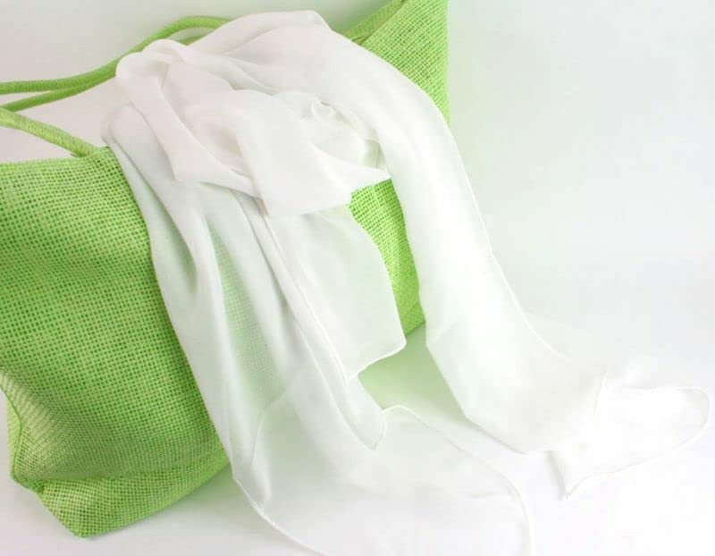 Wanssy® moderner Chiffonschal lang Schal Stola Tuch für Hochzeit Abendkleid in verschiedenen Farben Größe L (Gelb)