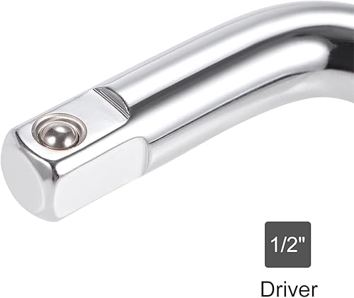 Miniatura 5 de uxcell Juego de disyuntor de enchufe de 12" y 38", llave de barra de extensión en forma de L, CR-V