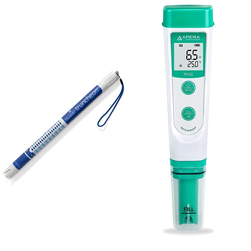 Bluelab TRUNV2 Truncheon Nutrient Meter, Digital Conductivity Tester in Water Tool for Hydroponic System & APERA Instruments AI209 Value Series PH20 Waterproof pH Tester Kit, ±0.1 pH Accuracy