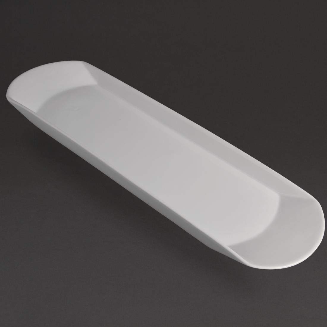 Olympia Gondola talerz 650 x 190 mm porcelanowa biała taca do serwowania bezpieczna w zamrażarce