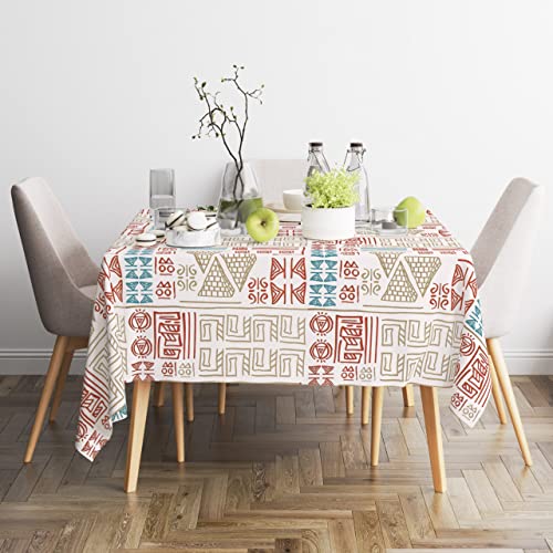 HOMEYA - Mantel de Mesa Antimanchas Redonda Estampada - Mantel Mesa Lavable de Poliéster (Diámetro 180 CM)