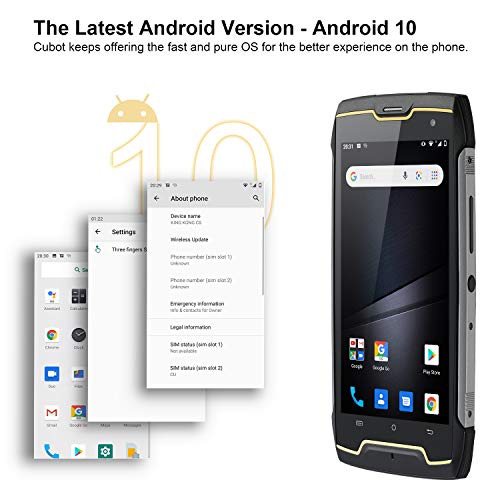 CUBOT Kingkong (2020) Android 10 Rugged Smartphone Unlocked, 4400mAh Big Battery, Dual-SIM, Compass+GPS, IP68 Waterproof Shockproof, Dustproof Outdoor Sim Free Mobile Phone(Black) - Thumbnail 7