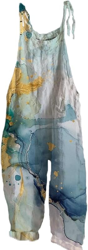 domirica Overalls Sleeveless Spaghetti Straps Jumpsuit for Women Casual Baggy Plus Size Overall Playsuit