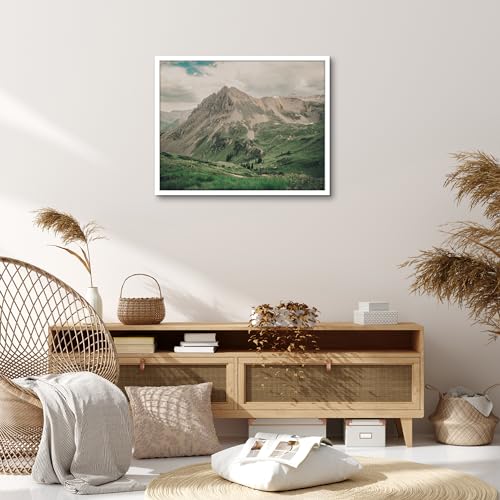 Americanflat 22x28 Poster Frame with Polished Plexiglass - Streamline Collection - Thin Border Picture Frame for Wall Display - Hanging Hardware Included - White