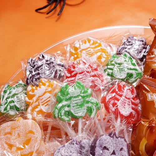Halloween Spider Tattoo Lollipop, Individually Wrapped, 24 Count | Treat or Treat Suckers, Assorted Fruit Flavors, Seasonal Party Favors, Easy to Share, Boo Basket Fillers - image 8