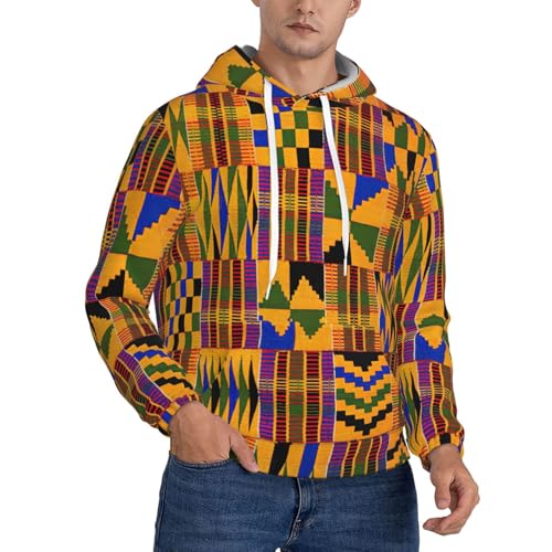 Sweat à capuche imprimé africain homme - Vêtement d'extérieur chaud et vêtement de sport