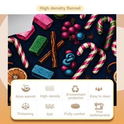 Manta Polar 220 x 240 Dulces Coloridos, Mantas para Cama 105 de Franela Cálida y Cómoda para Niños y Adultos, Mantitas para Sofá Reversible para Cubre Sofa Colchas, Fácil de cuidar